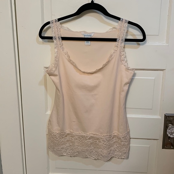 Sundance Delicate Lace V Neck Elan Tank Sz M Petite - Picture 3 of 13